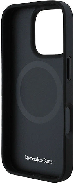 Панель Mercedes-Benz Textured And Plain Leather MagSafe для iPhone 16 PRO Black (MEHMP16L23RBARK) - зображення 3