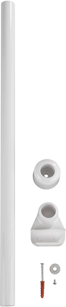 Uchwyt do zawieszenia drążka od zasłony prysznicowej Wenko Biały Ø 2 cm 57 cm (4008838192139) - obraz 5