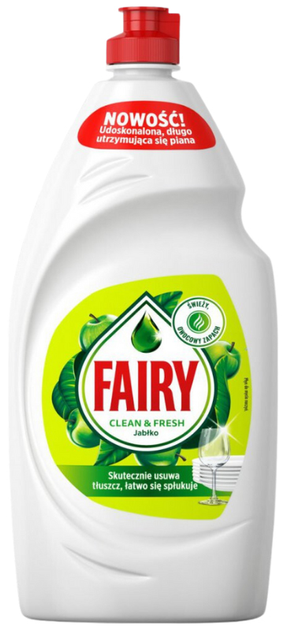 Pyn do mycia naczyń Fairy Jabłko 900 ml (4015400958055) - obraz 1