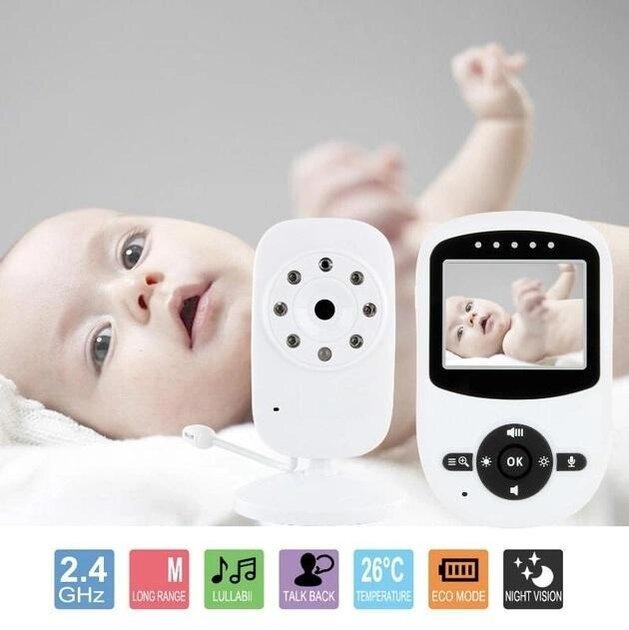 Видеоняня Baby Monitor SM-24, беспроводная радионяня с портативным дисплеем и измерением температуры Поворотная радионяня с энергосберегающим режимом - изображение 12