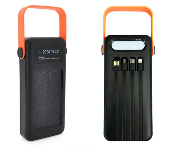 Power bank YM-635 400000mAh Solar Індикатор рівня заряду, для заряджання телефона з вбудованими кабелями - Фото 1 Power bank YM-635 400000mAh Solar Індикатор рівня заряду, для заряджання телефона з вбудованими кабелями - зображення 1