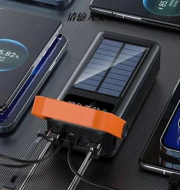 Power bank YM-635 400000mAh Solar Індикатор рівня заряду, для заряджання телефона з вбудованими кабелями - зображення 10