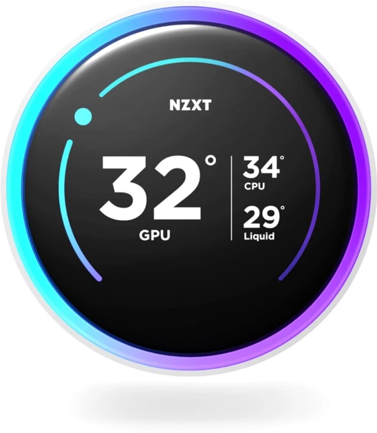 Chłodzenie cieczą NZXT Kraken Elite RGB 360 mm AIO liquid cooler w/Display. RGB. Fans White (RL-KR36E-W2) - obraz 3