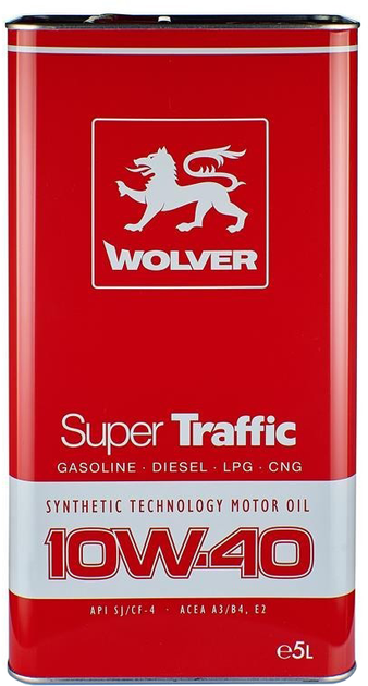 Моторное масло Wolver Super Traffic 10W-40 5 л (4260360942501) - Фото 1 Моторное масло Wolver Super Traffic 10W-40 5 л (4260360942501) - изображение 1