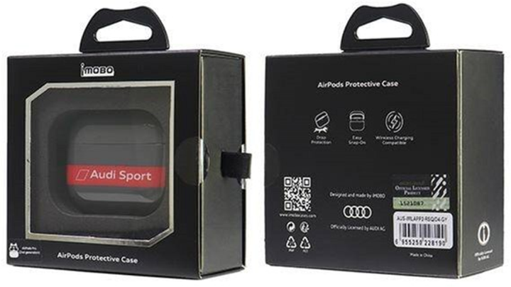 Etui Audi IML Sport do AirPods Pro 2 Grey (6955250228190) - obraz 6