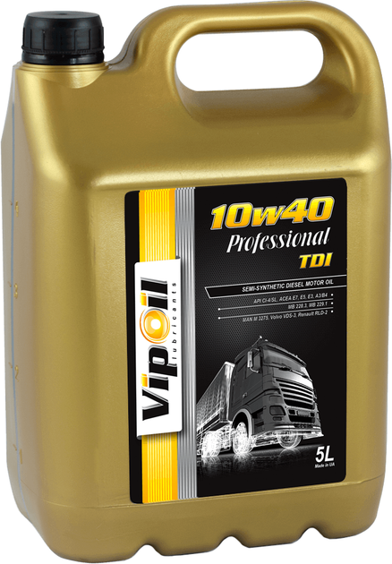 Моторное масло VipOil Professional TDI 10W40 CI-4/SL 5 л (0162839) - изображение 2