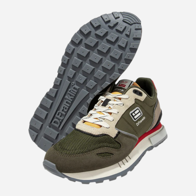 Buty sportowe męskie D.Franklin Vibla Patch Flag DFSH378004-KHAK 42 (9US/8UK) 26.5 cm Khaki (8445333667032) - obraz 4