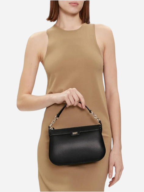 Torebka crossbody damska skórzana DKNY Gramercy Sm Shoulder R333CY40 Czarna (755404426276) - obraz 2