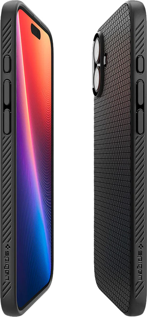 Панель Spigen Liquid Air для Apple iPhone 16 Plus Matte Black (ACS08066) - зображення 7