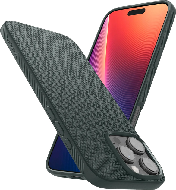 Etui Spigen Liquid Air dla Apple iPhone 16 Pro Abyss Green (ACS08119) - obraz 6