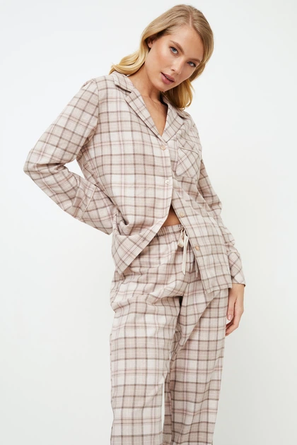 Женская пижама фланель рубашка и брюки Aruelle Elsie pajama long S - Фото 4 Женская пижама фланель рубашка и брюки Aruelle Elsie pajama long S - изображение 4