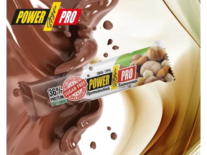 Протеїновий батончик Power Pro ореховий NUTELLA йогурт 36% 60 г в упаковці (VMD-1205989) - зображення 2