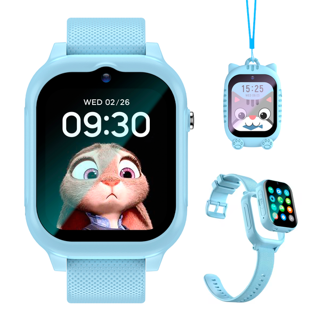 Смарт часы детские умные для детей ребенка смартчасы smart watch смартвотч с gps трекером видеозвонком и hd камерой 2 сменных корпуса в комплекте голубой - изображение 9