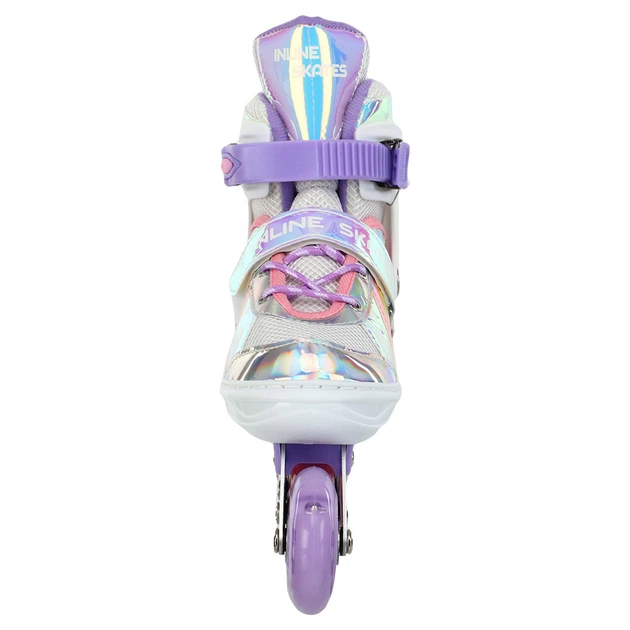 Роликовые коньки раздвижные Banwei 901-3 размер 31-34 White-Purple-Multicolor - изображение 7