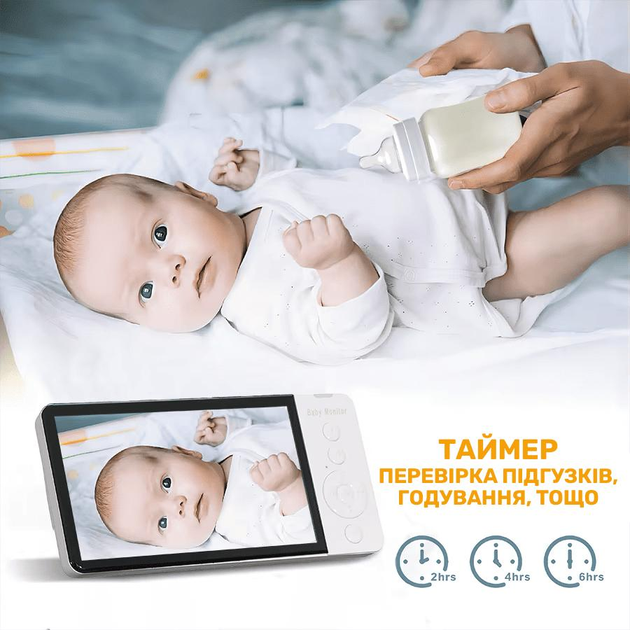 Видеоняня Baby Monitor с 5-дюймовым IPS экраном и аккумулятором 5000 mAh ABM-700 - изображение 9