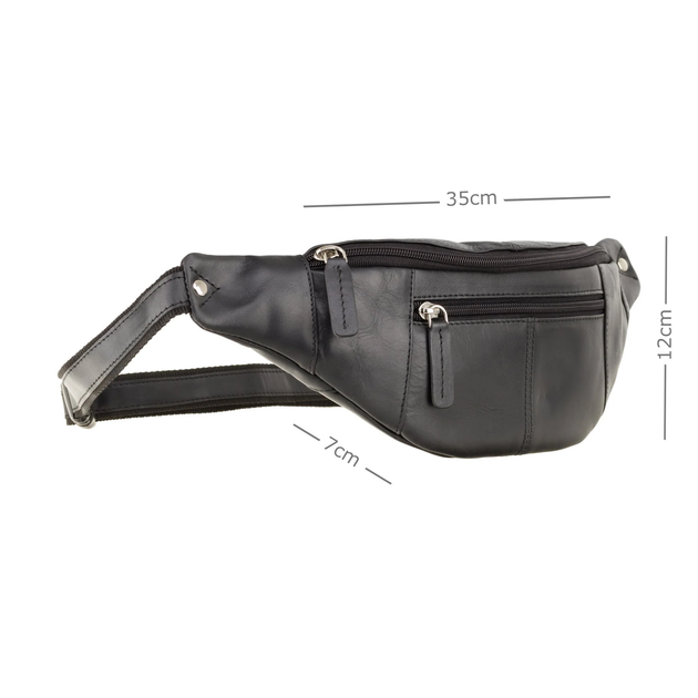 Чёрная напоясная сумка Visconti 721 BLK Bumbag Large (Black) - изображение 3
