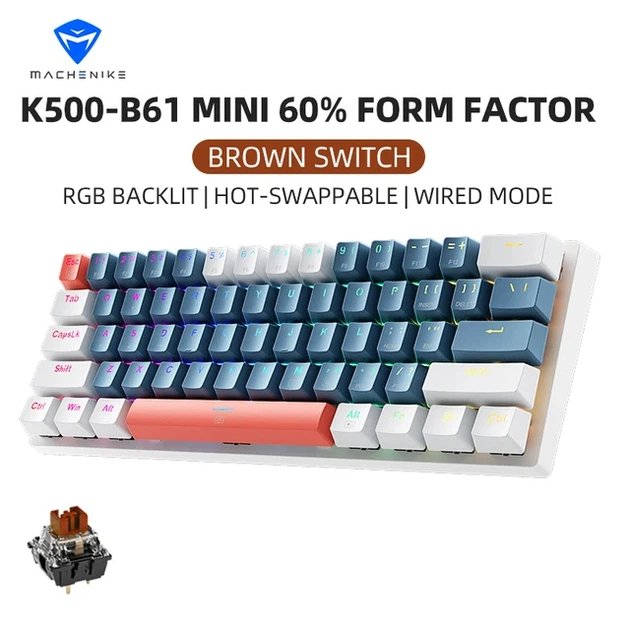 Механическая клавиатура Machenike K500-B61 Brown Switch ENG - изображение 2