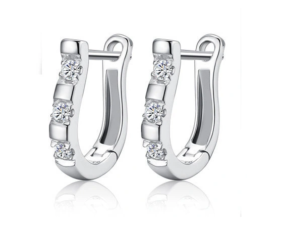 Стильні сережки з міді з блискучими кристалами Bijoux-e - Фото 1 Стильні сережки з міді з блискучими кристалами Bijoux-e - изображение 1