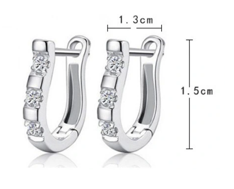 Стильні сережки з міді з блискучими кристалами Bijoux-e - Фото 4 Стильні сережки з міді з блискучими кристалами Bijoux-e - изображение 4