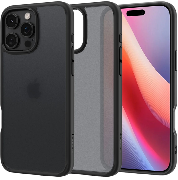 Etui Spigen Ultra Hybrid do Apple iPhone 16 Pro Frost Black (ACS08124) - obraz 4