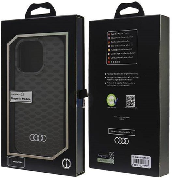 Etui Audi IML Stitching Pattern z MagSafe do Apple iPhone 16 Pro Black(6955250227773) - obraz 7