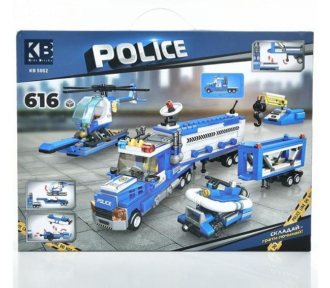 Конструктор детский Limo Toy Полиция KB-5002 616 деталей - Фото 1 Конструктор детский Limo Toy Полиция KB-5002 616 деталей - изображение 1