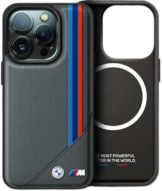 Чохол CG Mobile BMW M Meshed Tricolor Stripes MagSafe для Apple iPhone 16 Pro Max Dark Grey (BMHMP16X23PUTRA) - зображення 1