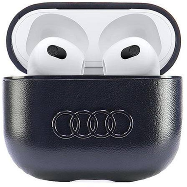 Etui Audi Leather Big Logo do AirPods 3 Black (6955250228268) - obraz 2