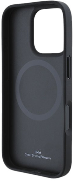 Etui CG Mobile BMW Leather Hot Stamp MagSafe do Apple iPhone 16 Pro Max Black (BMHMP16XSLLBK) - obraz 7