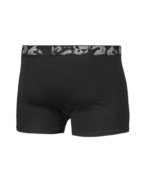 Набір Труси чоловічі Mil-Tec 2 пари боксери M Чорні Boxer Shorts Skull 2-pack M Black (11200102-903-M) - Фото 3 Набір Труси чоловічі Mil-Tec 2 пари боксери M Чорні Boxer Shorts Skull 2-pack M Black (11200102-903-M) - изображение 3
