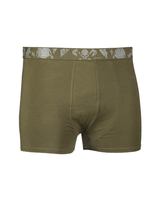 Набір Труси чоловічі Mil-Tec 2 пари боксери L Олива Boxer Shorts Skull 2-pack L Olive (11200101-904-L) - изображение 2
