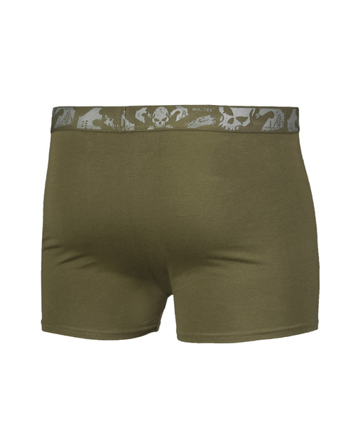 Набір Труси чоловічі Mil-Tec 2 пари боксери L Олива Boxer Shorts Skull 2-pack L Olive (11200101-904-L) - изображение 3