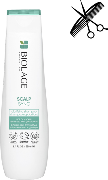 Акція на Професійний очищувальний шампунь Biolage Professional Scalp Sync для Схильної до жирності шкіри голови та волосся 250 мл від Rozetka