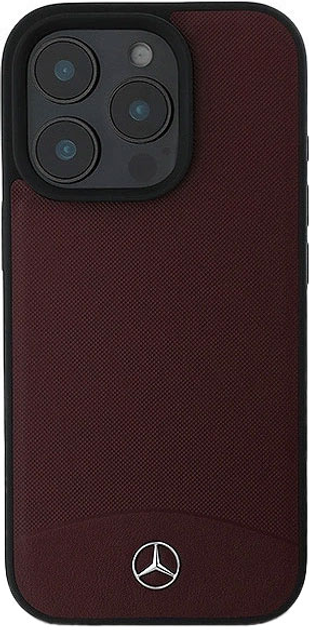 Панель Mercedes-Benz Textured And Plain Leather MagSafe для iPhone 16 PRO MAX Red (MEHMP16X23RBARR) - зображення 1