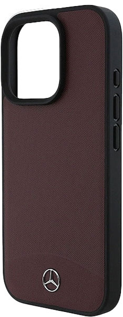 Etui Mercedes-Benz Textured And Plain Leather MagSafe dla iPhone 16 PRO MAX Red (MEHMP16X23RBARR) - obraz 2