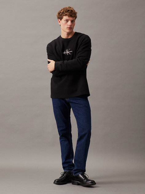 Longsleeve męski Calvin Klein Jeans J30J325647-BEH L Czarny (8720639008384) - obraz 3