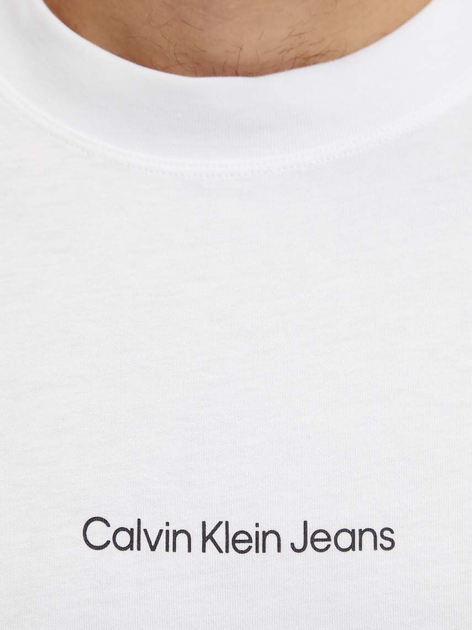 Koszulka męska bawełniana długa Calvin Klein Jeans J30J325688-YAF XL Biała (8720639009589) - obraz 4