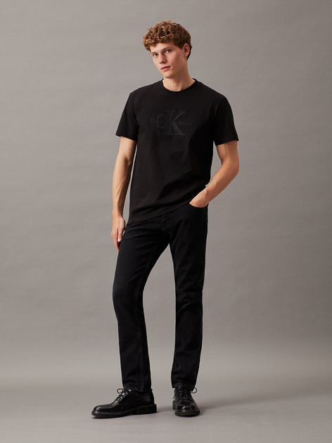 Koszulka męska bawełniana długa Calvin Klein Jeans J30J325916-BEH XL Czarna (8720639010042) - obraz 3