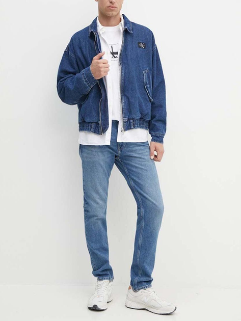 Футболка бавовняна довга чоловіча Calvin Klein Jeans J30J325687-YAF 2XL Біла (8720639015924) - зображення 3