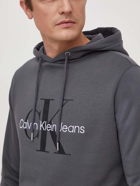 Худі чоловіче Calvin Klein Jeans J30J320805-PSL S Сіре (8720639168262) - зображення 4