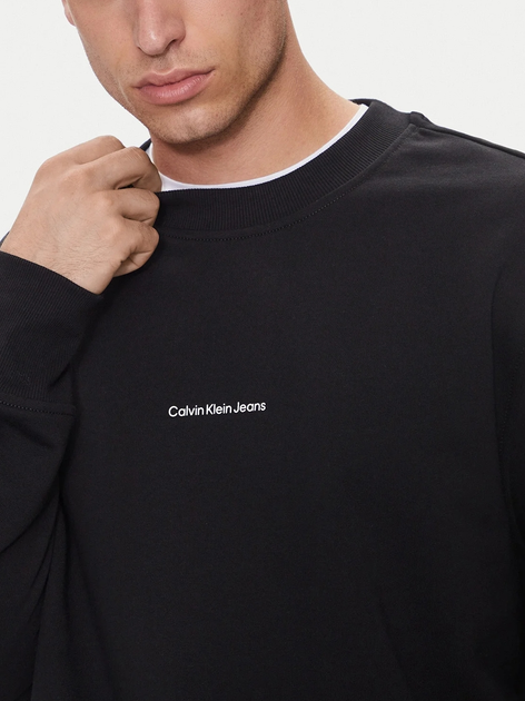 Світшот чоловічий Calvin Klein Jeans J30J326790-BEH M Чорний (8720639222636) - зображення 4