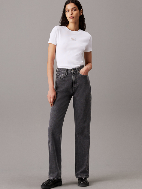 Джинси Regular Fit жіночі Calvin Klein Jeans J20J223657-1BZ 28/30 Сірі (8720639083152) - зображення 3