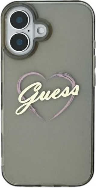 Панель Guess Hardcase IML Heart для Apple iPhone 16 Black (GUHCP16SHCHGSPK) - зображення 3