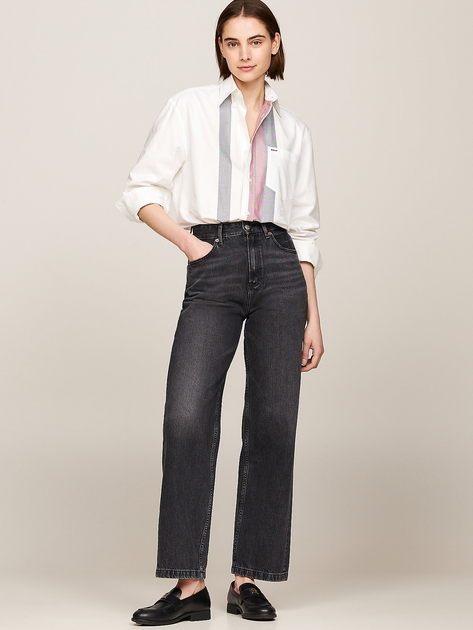 Jeansy rurki damskie Tommy Hilfiger WW0WW42206-1BY W28L30 Czarne (8720636778174) - obraz 3
