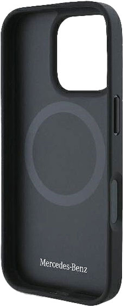 Панель Mercedes-Benz Smooth Leather MagSafe для iPhone 16 PRO MAX Black (MEHMP16X23RCMK) - зображення 3