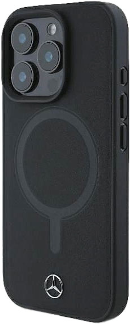 Панель Mercedes-Benz Smooth Leather MagSafe для iPhone 16 PRO MAX Black (MEHMP16X23RCMK) - зображення 5
