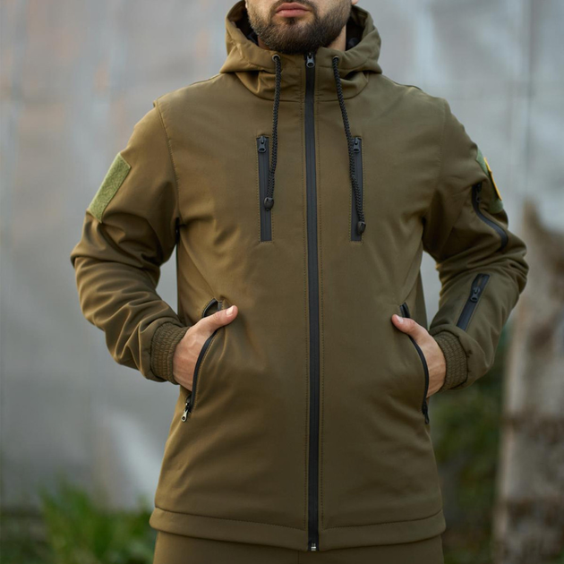 Чоловіча куртка "Reef" SoftShell на мікрофлісі до -10 ° C койот розмір XL - зображення 1