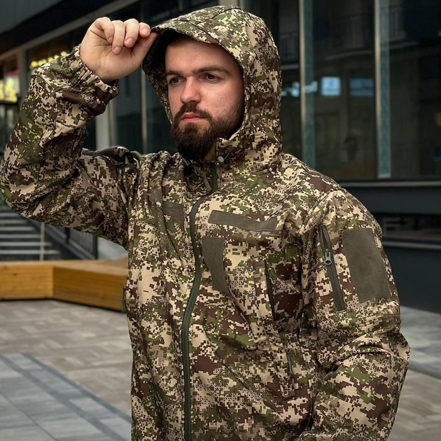 Форма Military куртка с капюшоном + штаны Softshell на флисе хищник размер S - изображение 4