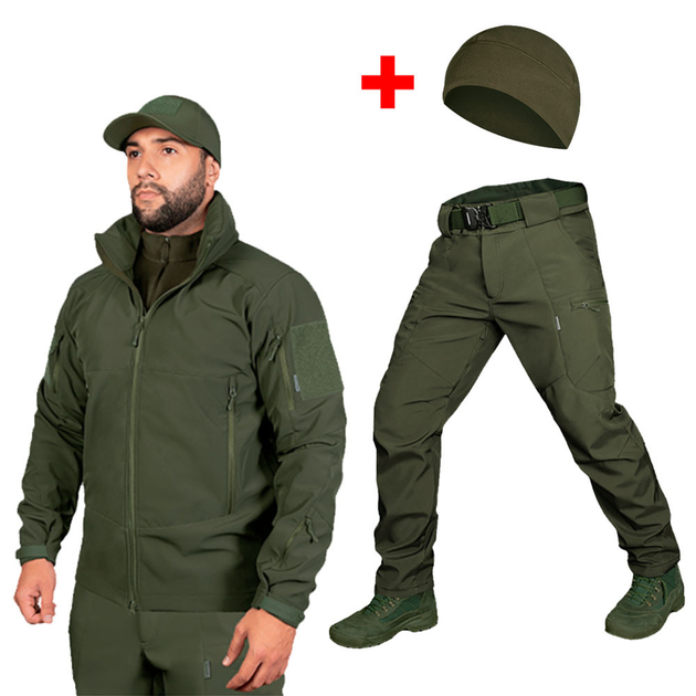 Форма Camotec SoftShell + подарунок шапка олива розмір 3XL - зображення 1