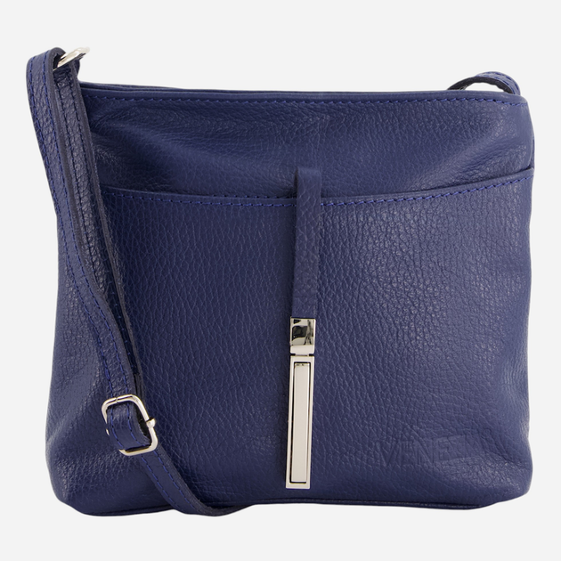 Torebka crossbody damska ze skóry naturalnej VENEZIA D002LENATOR038 Granatowa (5906140573594) - obraz 1